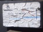 Volkswagen Golf 5 Sol Arka Alt Kaplama - 1K5885703am